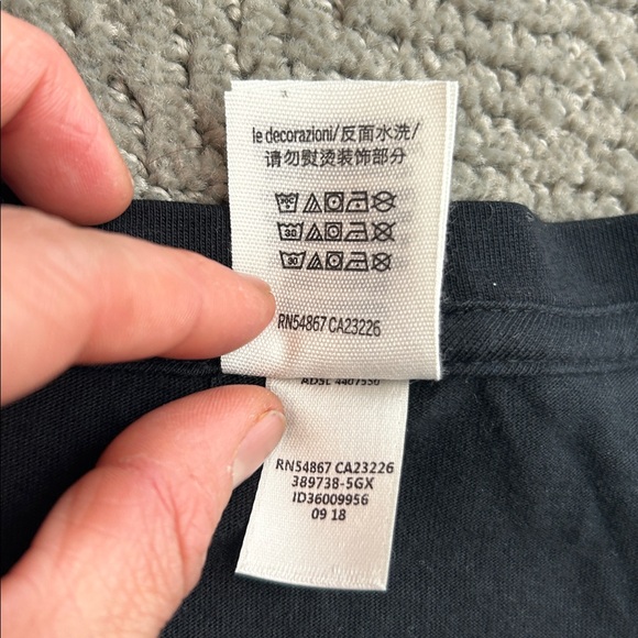 PINK Victoria's Secret Black Tee with Sequin Sleeves size XS - Picture 9 of 11